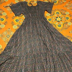Super Cute Dresses Jewel Folklore Maxi dress - 100% Linen - NWT - Cottagecore